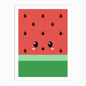 Cute Watermelon Art Print