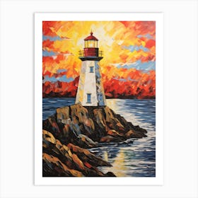 Sunset Lighthouse 13 Art Print