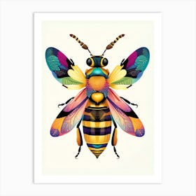 Colorful Bee Art Print