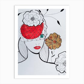 La fille à la voilette Art Print