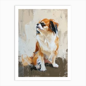 Japanese Chin Acrylic Painting 4 Art Print