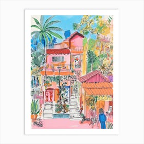 Jakarta, Dreamy Storybook Illustration 2 Art Print