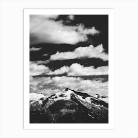 Black And White Mountainscape Art Print