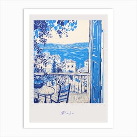 Pula Croatia 2 Mediterranean Blue Drawing Poster Art Print