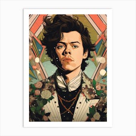 Harry Styles Retro Portrait Art Print