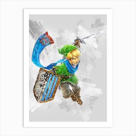 Link Hyrule Warriors Art Print