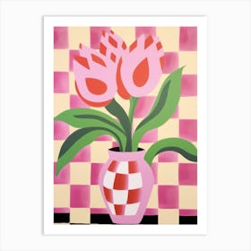 Tulip Flower Vase 1 Art Print