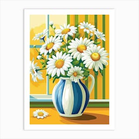 Daisies In A Vase 15 Art Print