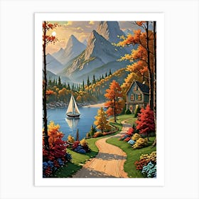 Sailor'S Cottage Art Print