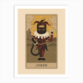 Joker   Cats Tarot Art Print