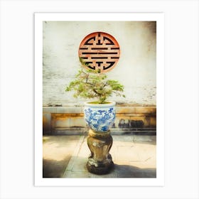 Bonsai Tree In Decorative Pot Hue Vietnam Art Print