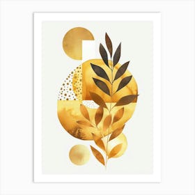 Abstract Gold Painting Art Print