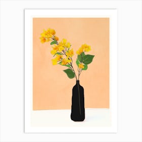 Branches Blooming Sunny Art Print