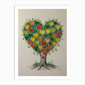 Heart Tree 13 Art Print