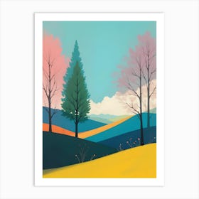 Landscape With Trees Art Print