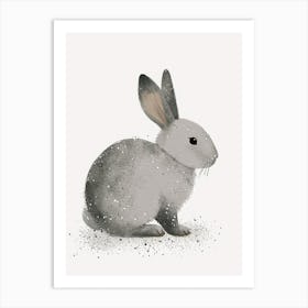 English Silver Rabbit Nursery Illustration 1 Art Print