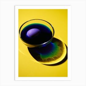 Blue Egg In A Yellow Bowl Art Print