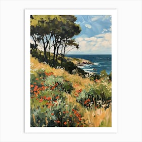 Mediterranean Seaside Meadow - expressionism 5 Art Print