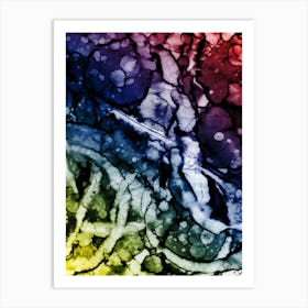 Colored Alcohol Inks Art Print