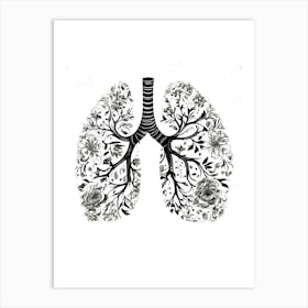 Lungs And Flowers Art Print