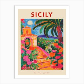 Sicily Italia Travel Poster Art Print