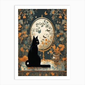 William Morris cat art 2 Art Print