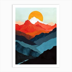 Peaks of Silent Elegance Art Print