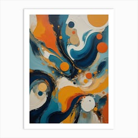 Abstract Painting Layers of Time Art Print