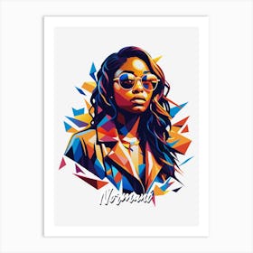 Normani 02 Portrait Music Icon Style WPAP Pop Art Art Print