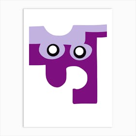 Purple Puzzle Friend Art Print