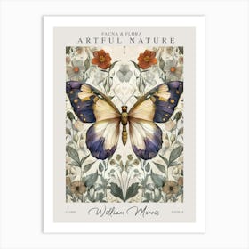 William Morris Butterfly Flowers Exhibition Art Print