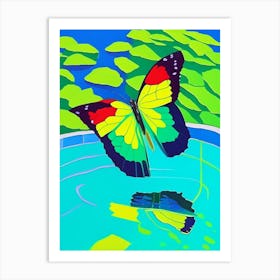 Brimstone Butterfly Pop Art David Hockney Inspired 1 Art Print