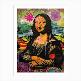 Mona Lisa Graffiti Art Print