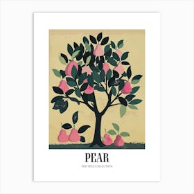 Pear Tree Colourful Illustration 2 Poster Art Print