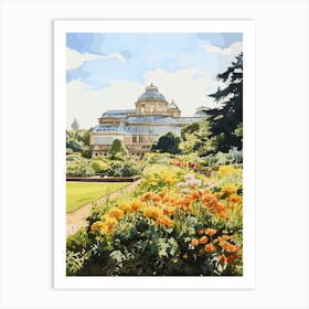 Royal Botanical Garden Edinburgh Uk Watercolour 3 Art Print