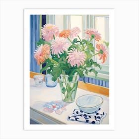 A Vase With Chrysanthemum, Flower Bouquet 3 Art Print