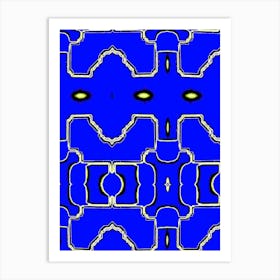 Abstract Blue 3 Art Print