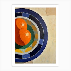 Oranges In A Bowl Art Print