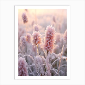 Frosty Botanical Prairie Clover 3 Art Print