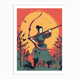 Samurai Illustration 12 Art Print