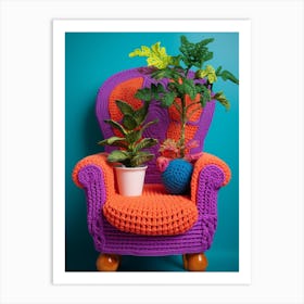 Dolls House Crochet Chair 1 Art Print