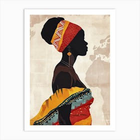 African Woman 90, Boho Art Print