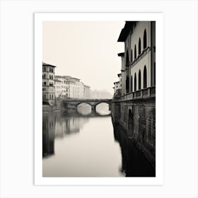 Florence, Italy, Black And White Analogue Photograph 2 Art Print