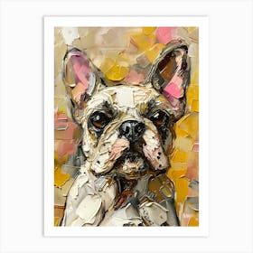 French Bulldog Impasto Painting Art Print