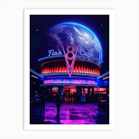 Space Cafe Art Print