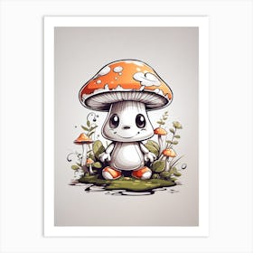 Default Design Tshirt Graphic Cute Cartoon Of A Mushroom Full 2 F77dadc5 3a20 460d A679 80c115c7bacc 1 Art Print