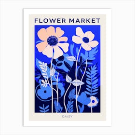 Blue Flower Market Poster Daisy 3 Art Print