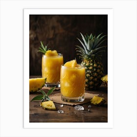 Pineapple Cocktail Art Print