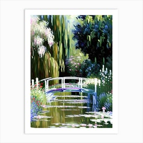 Water Lily Bridge Art Print