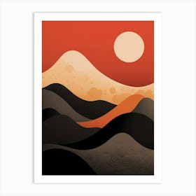 Volcanic Abstract Minimalist 8 Art Print